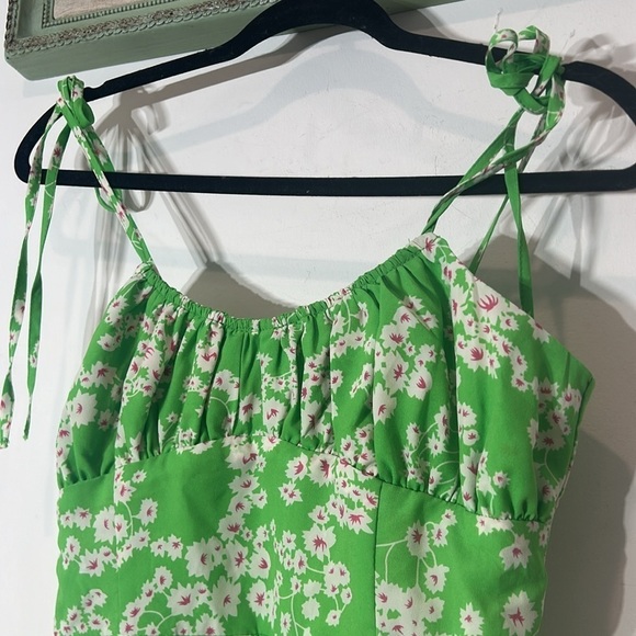 Love Harmony Green Floral Maxi Dress Womens Size Small lime green new w tag - Picture 3 of 12